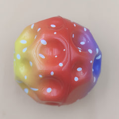 Colorful Bouncy Ball Moon Shape High Bouncing Space Ball