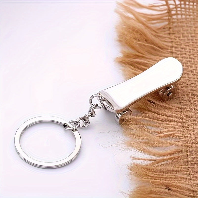 Retro Metal Skateboard Keychain Keyring Bag Car Pendant Accessories