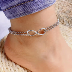 Double Layer Anklet Style Bracelet For Women & Girls