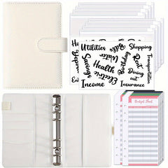23pcs Budget Planner Binder Zipper Envelopes Macaron Cover Money Organizer