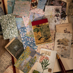 50 Japanese Paper Stickers Non-Repeating High-End Antique Look Self-Adhesive