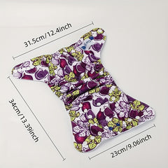 4pcs Fruit Print Cloth Diapers for Baby Girls