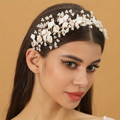 Faux Pearl Flower Bridal Headband Wedding Hair Accessories