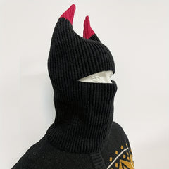 Balaclava Horn Ski Mask Unisex Hip Hop Beanie Knitted Elastic Headgear