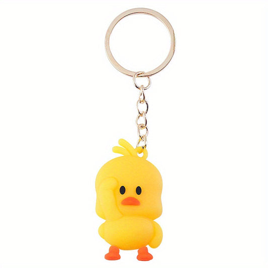 Yellow Duck Key Chain Car Key Chain Cute Duck Pendant Key Ring Gift