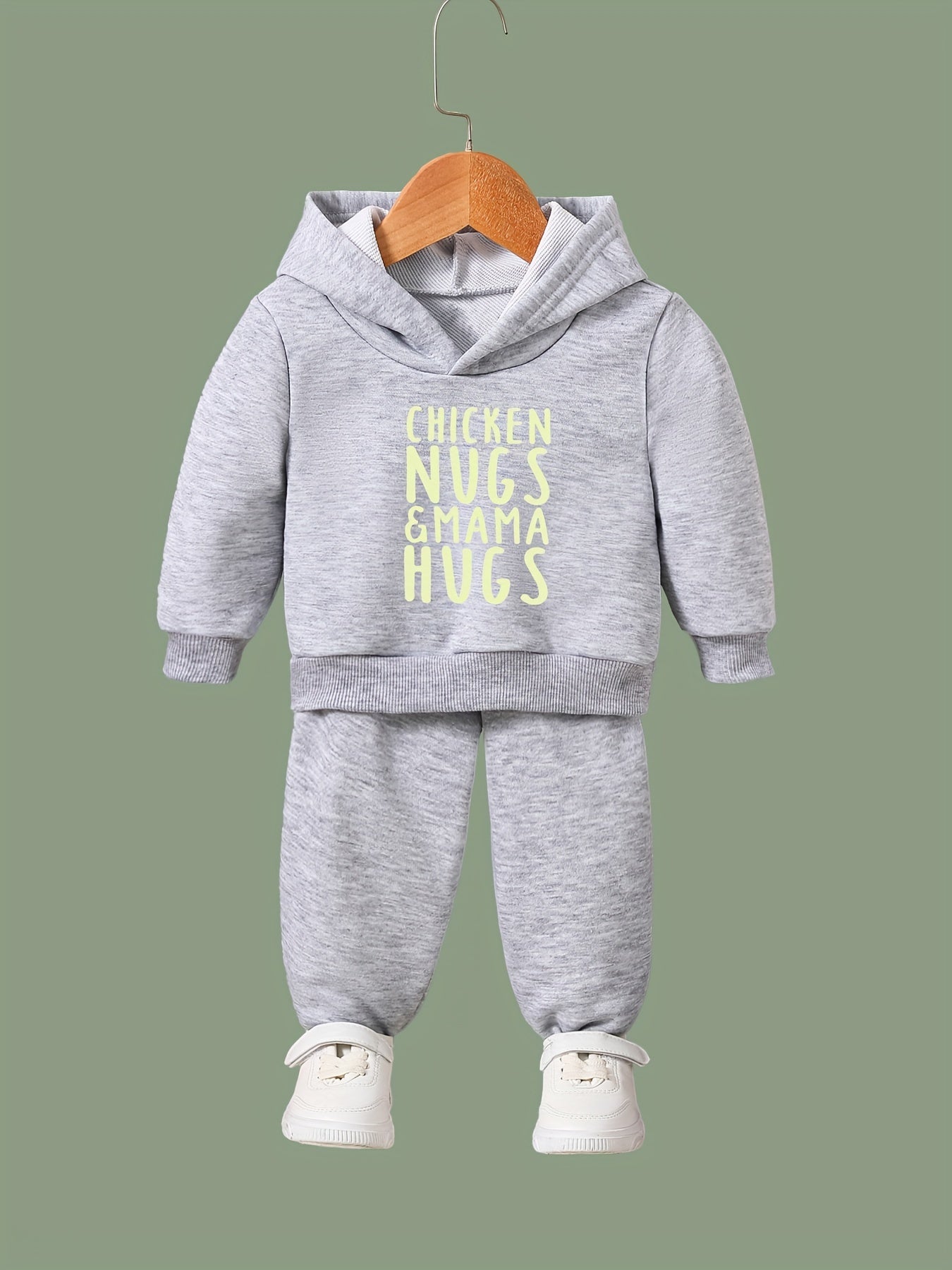 Mama Hug Pattern Hooded Sweatshirt Girls