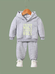 Mama Hug Pattern Hooded Sweatshirt Girls