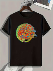 Artistic Pattern Men's Graphic T-shirt for Summer