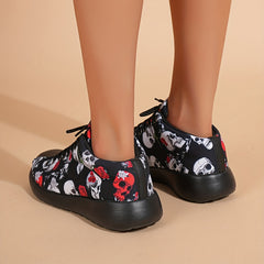Halloween Skull Pattern High Top Running Shoes