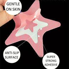 10pcs Star Shaped Bathtub Sticker Non Slip Self Adhesive