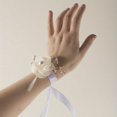 Faux Pearl Flower Wristband Women's Ornament Accessories