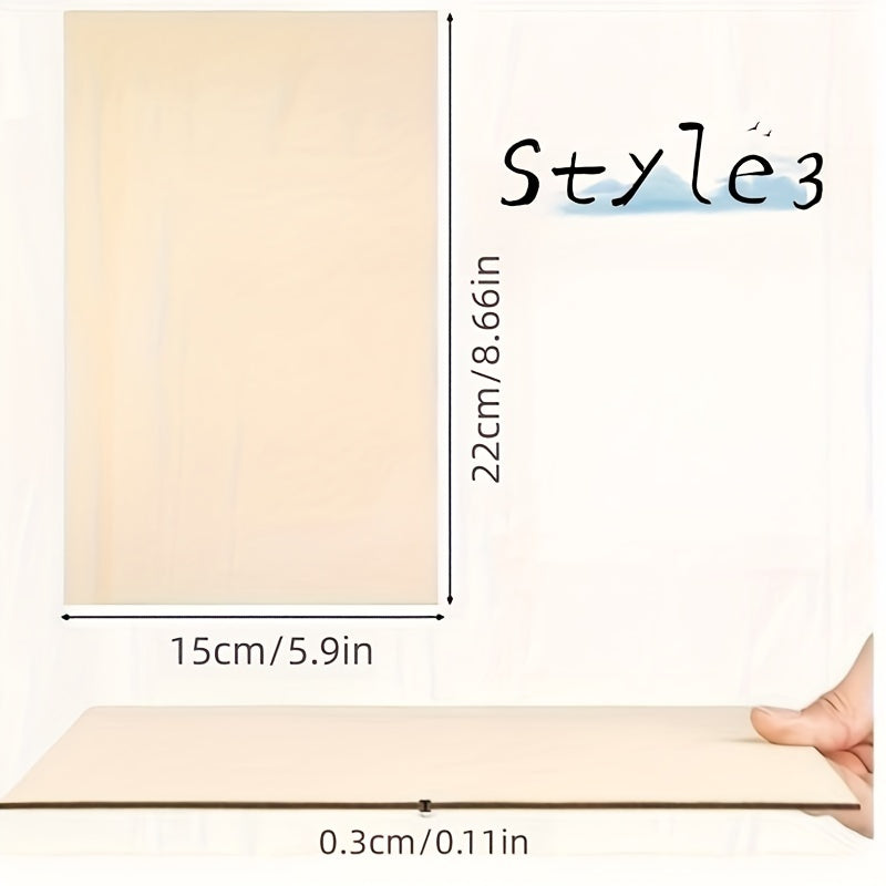 Unfinished Wood Board Set - 17 Pieces - 3 Sizes - Craft Carving Basswood Plywood