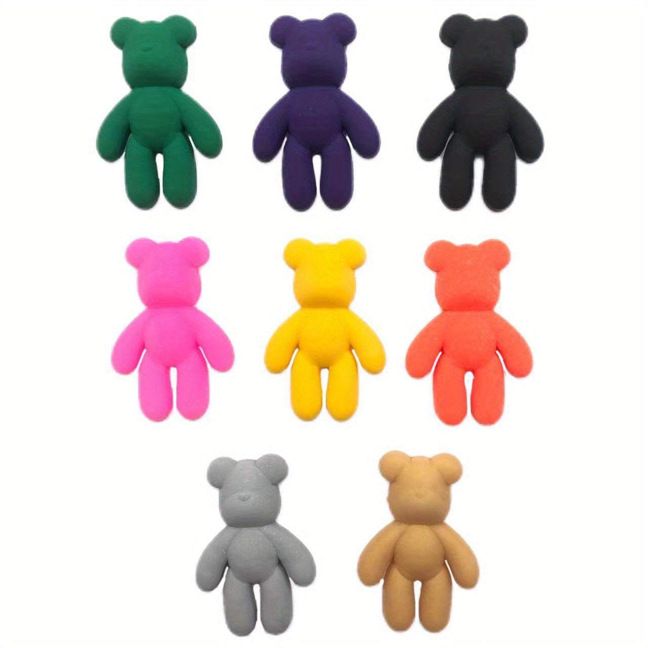 8pcs Bear Shoes Decoration Charms For Slipper Sandals DIY Shoes Pins