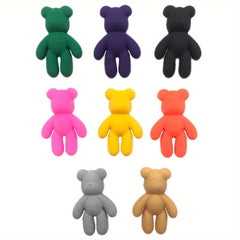 8pcs Bear Shoes Decoration Charms For Slipper Sandals DIY Shoes Pins