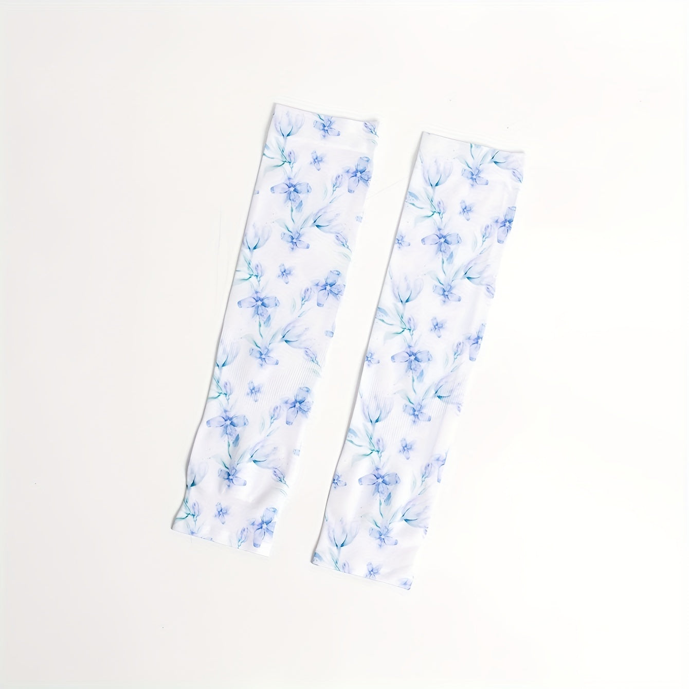Ice Sleeves Floral Leaf Print UV Gloves Outdoor Sunproof Anti-mosquito