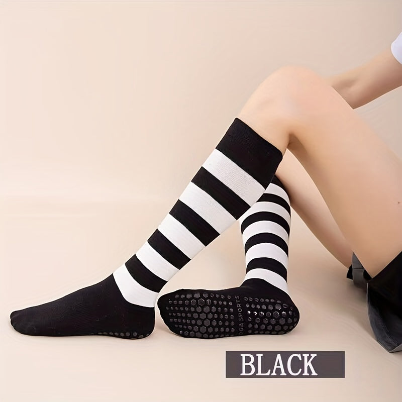 Stripes Pattern Non-slip Warm Yoga Socks Women's Dance Sports Socks