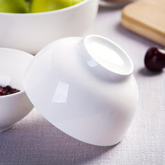 4pcs 11.43cm Ceramic Straight Mouth Bowl Set for Ramen Salad Yogurt Rice
