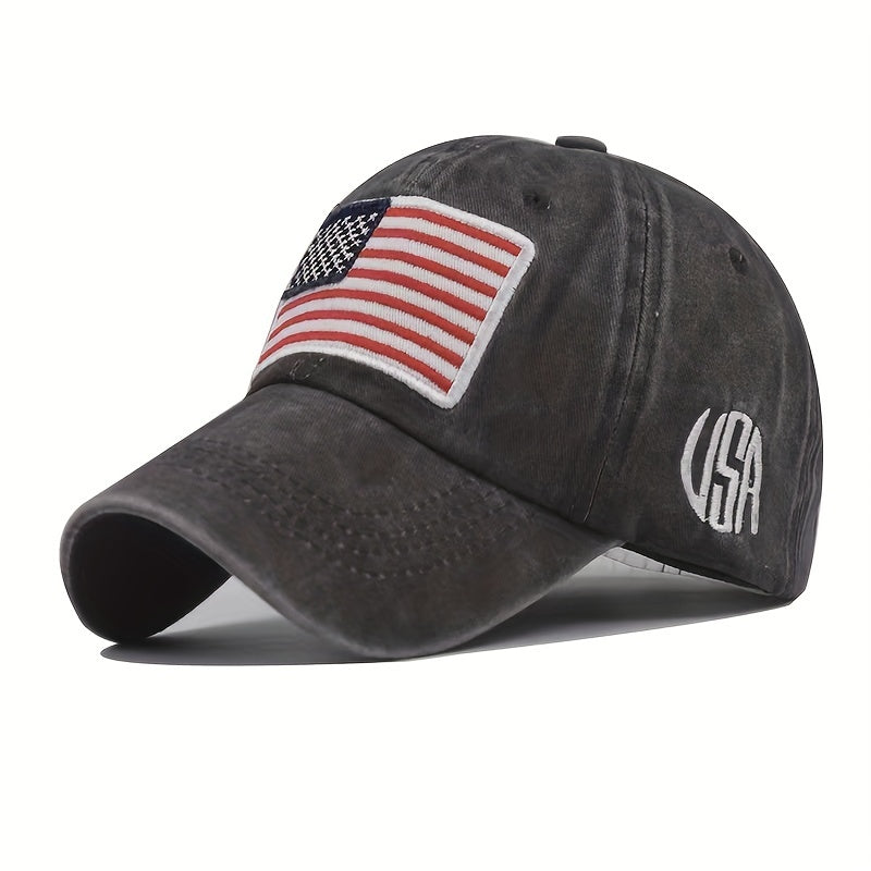 Men's American Flag Baseball Cap Adjustable Comfortable for Outdoor Activities