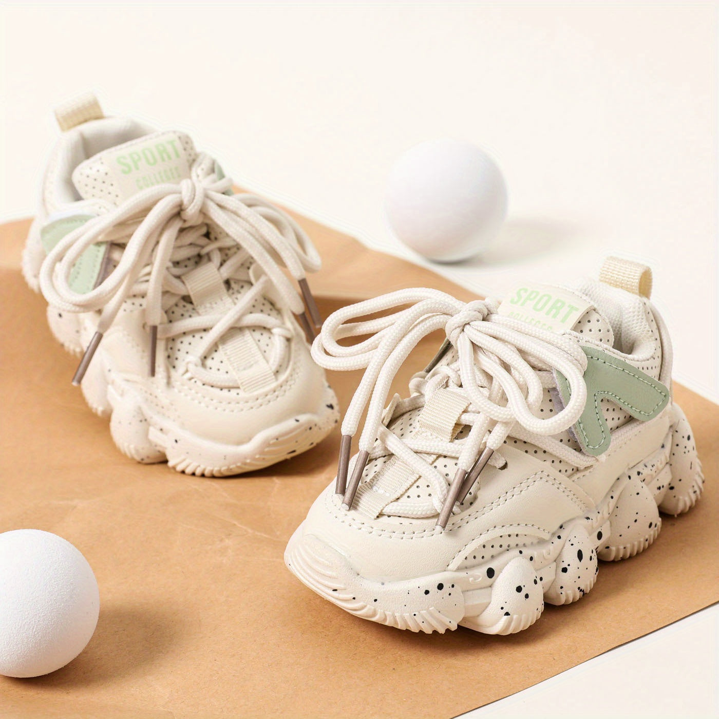 Girls Lightweight Lace Up Sneakers Anti Slip