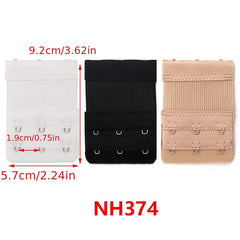 3 Pcs Elastic Bra Strap Extenders Adjustable Band Comfort Women's Lingerie
