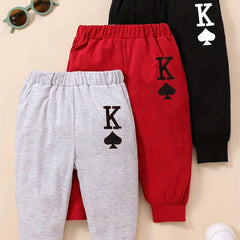 Baby Letter Graphic Sweatpants Kid's Casual Trousers