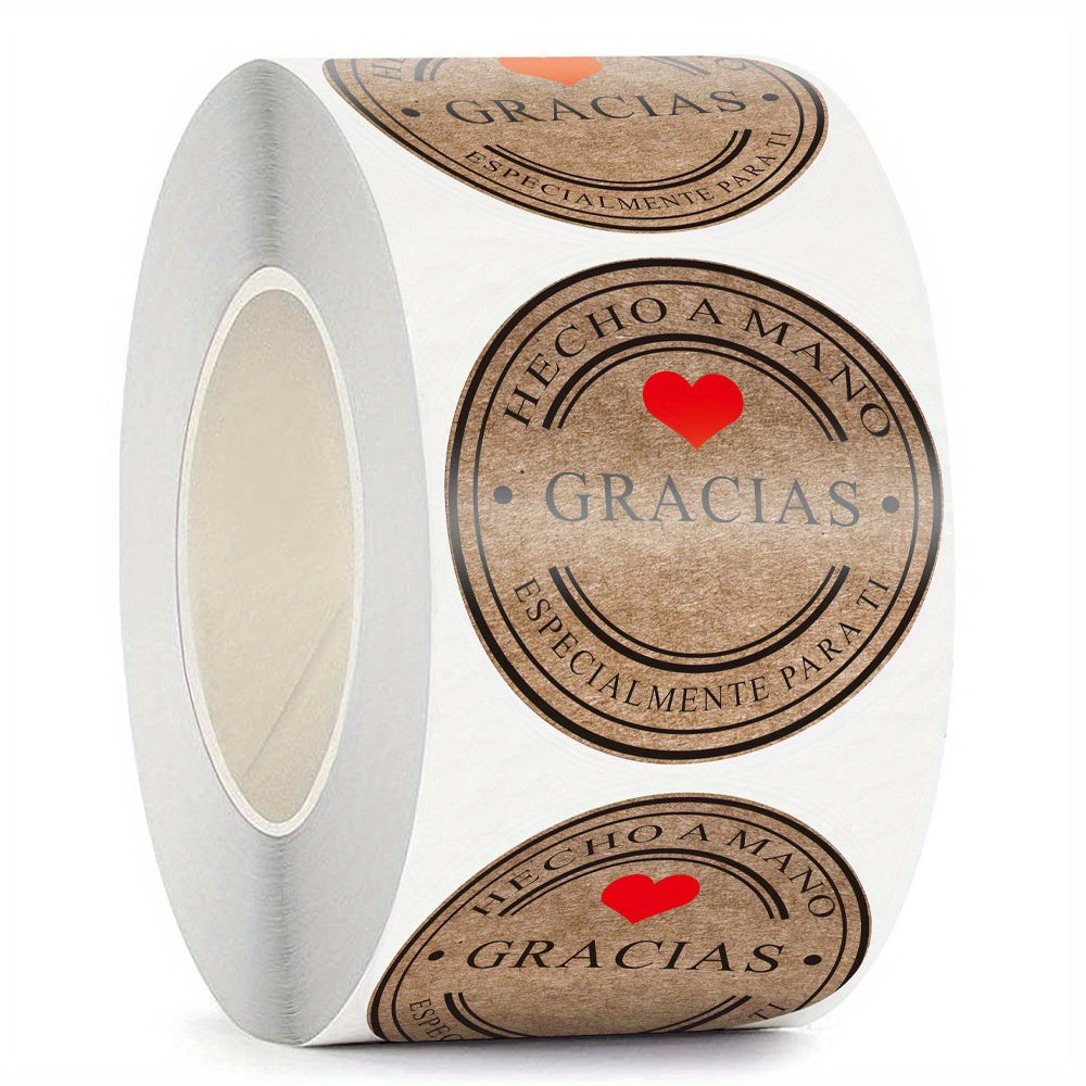 500 Spanish Thank You Labels for Scrapbooking