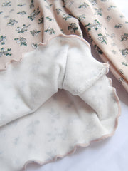 2pcs Floral Pajama Set Long Sleeve Top & Pants Cozy PJ Girl's Loungewear