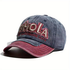 Vintage Baseball Cap Embroidery Patch Washed Distressed Dad Hat
