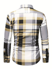 Mens Semi Formal Long Sleeve Shirt Spring/Summer