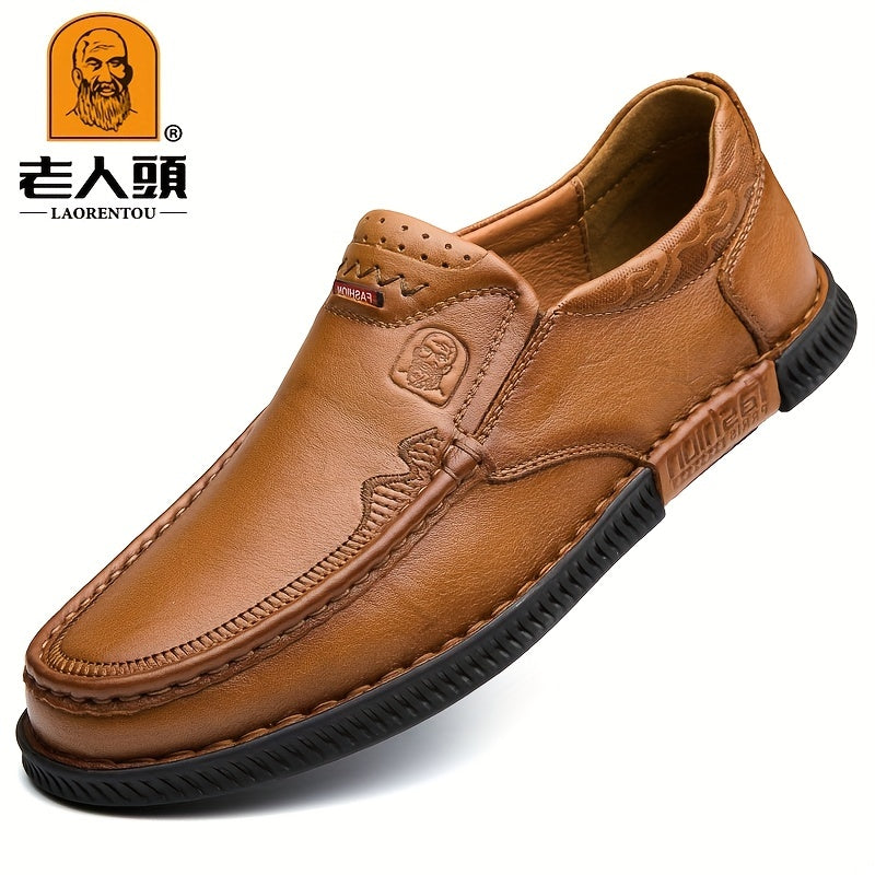 LAORENTOU Men's Leather Loafer Shoes Spring Summer