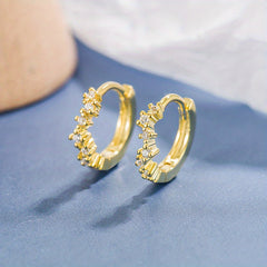 Zircon Decor Wave S925 Silver Earrings & Jewelry for Women