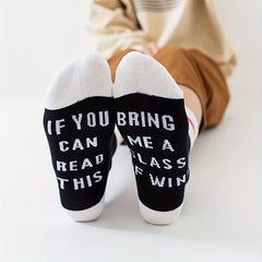 Funny Novelty Crew Socks If You Can Read This Socks Breathable Soft Socks