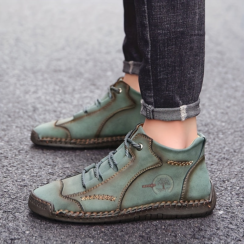 Men's High Top Lace Up Boots Casual Walking Shoes