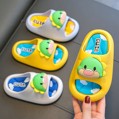 Boys Cartoon Open Toe Slippers Lightweight Non Slip Indoor Shoes