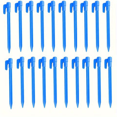 20PCS Plastic Tent Pegs Nails Outdoor Camping Stakes Windproof Beach Nails