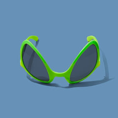 Green Plastic Alien Sunglasses for Christmas Cosplay Favor