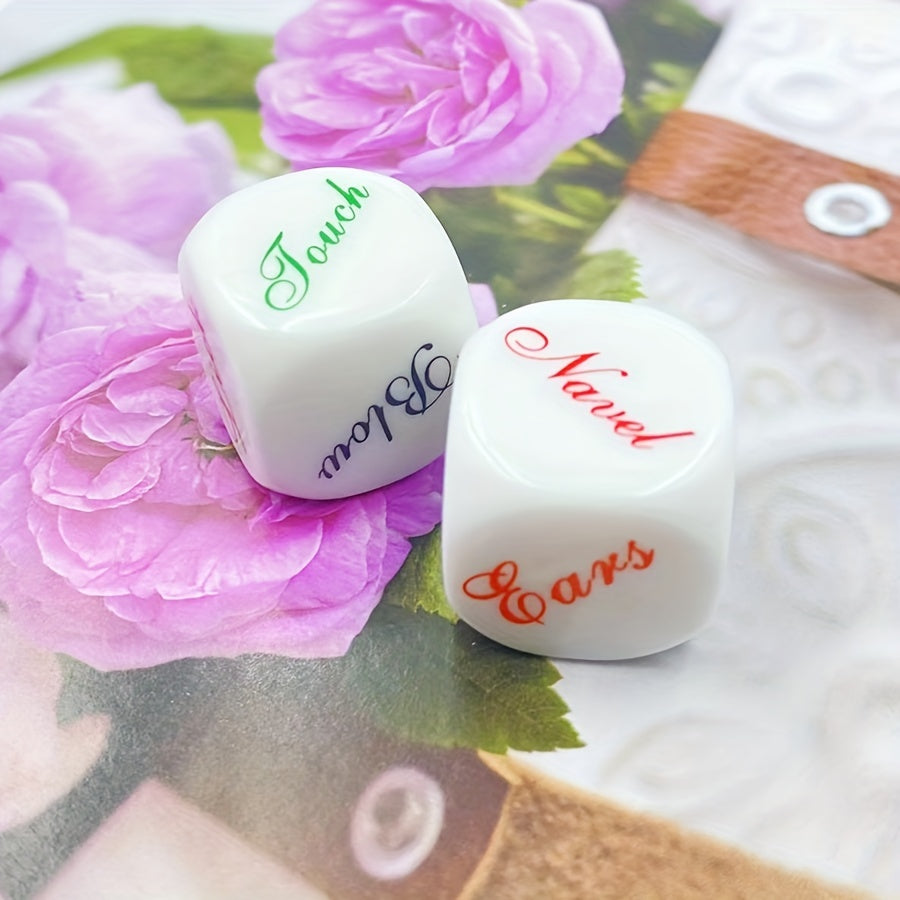 2pcs 25mm English Party Game Dice Couple Game Dice