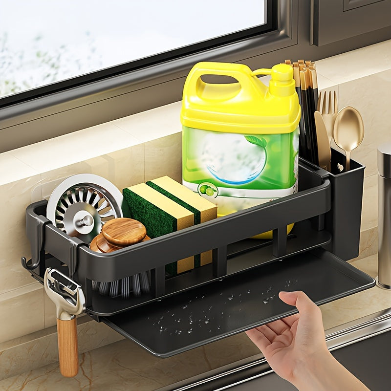 Stainless Steel Kitchen Cleaning Supplies Storage Rack