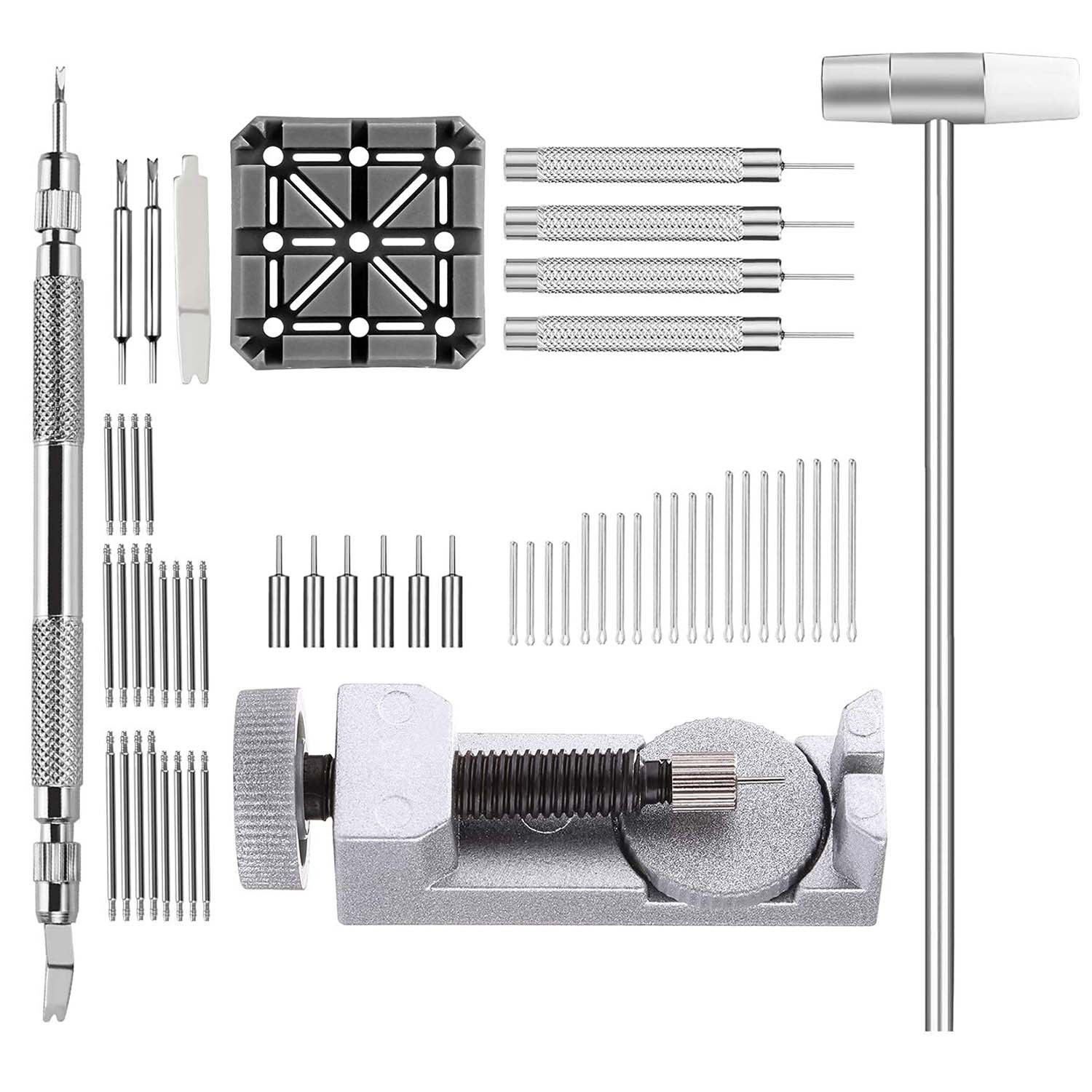 Watch Band Strap Link Pins Remover Tool Set with 6 Tips Replacement