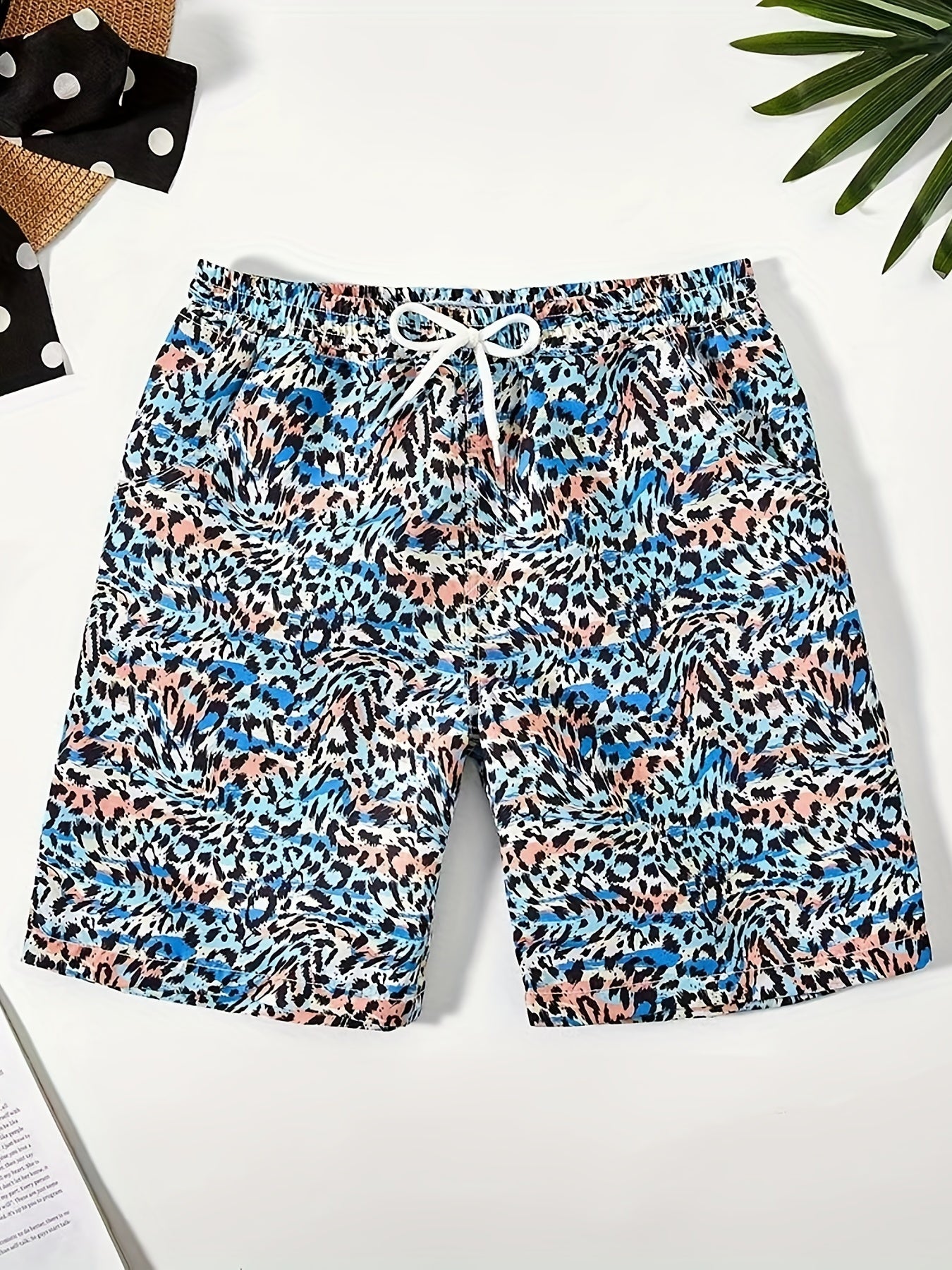 Boys' Leopard Print Quick Dry Surf Shorts