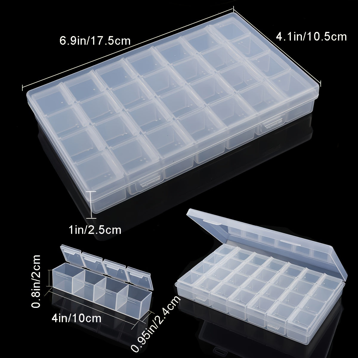 Transparent Plastic DIY Jewelry Storage Box