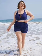 Ruched High Rise Bikini Bottoms