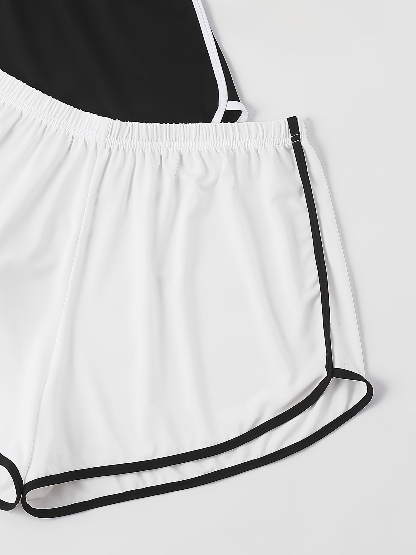 2 Pack Plus Size Casual Pajama Shorts Set Women's Plus Wide Leg