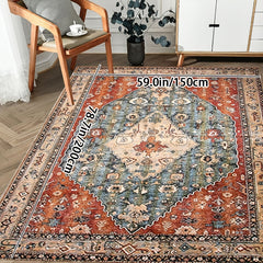 Boho Tribal Area Rug Soft Living Room Mat Vintage Washable Indoor Floor Carpet