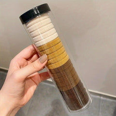 20pcs Seamless Elastic Head Rope in Can for Girls