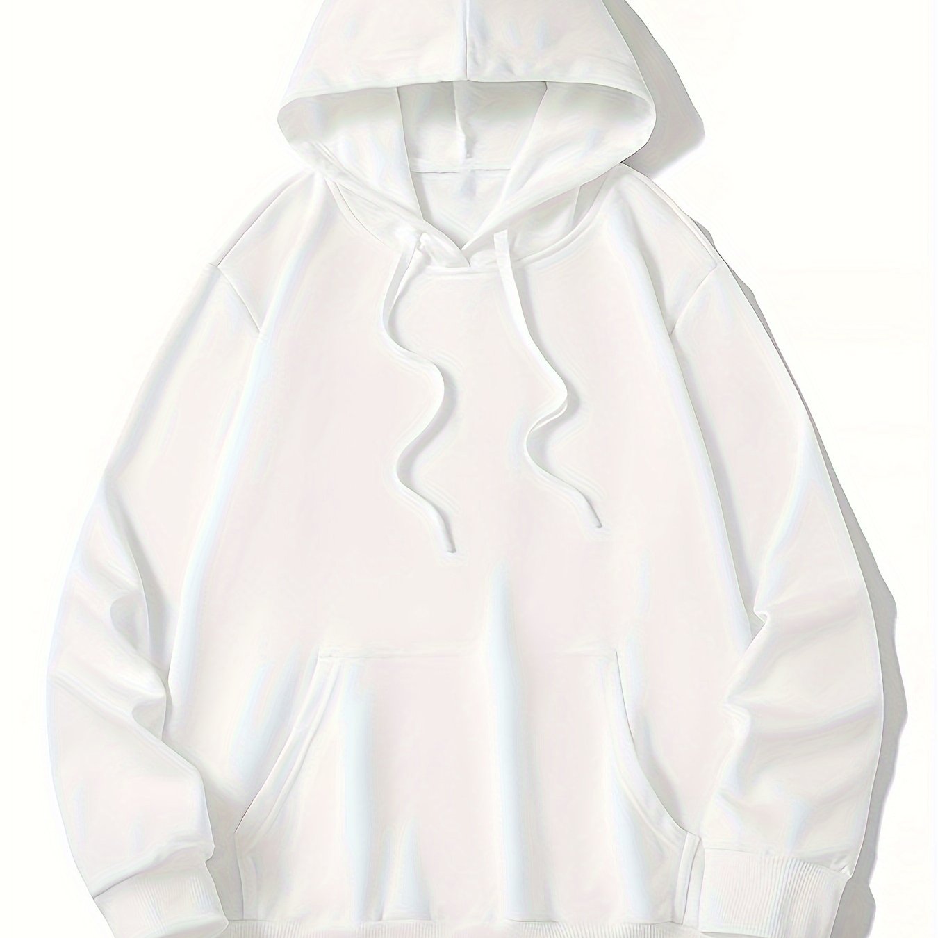 Men's Solid Hoodie Pullover Sweatshirt with Pocket