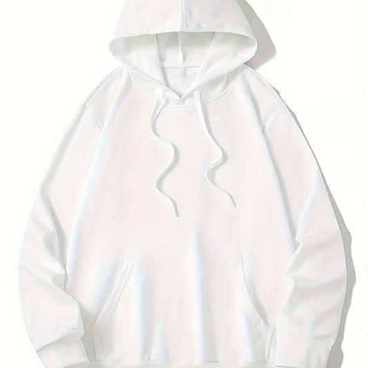 Men's Solid Hoodie Pullover Sweatshirt with Pocket
