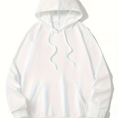 Men's Solid Hoodie Pullover Sweatshirt with Pocket