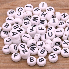 100pcs Mixed Letter Acrylic Beads for Jewelry Making