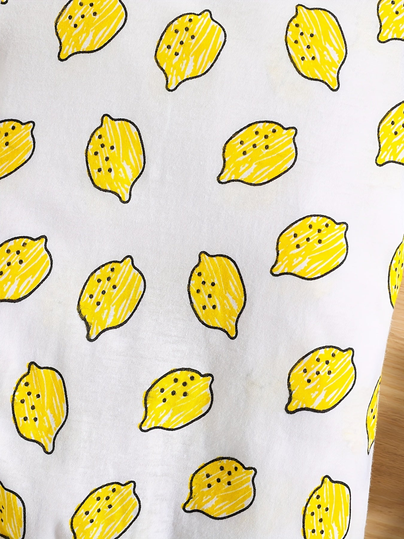 Summer Lemon Printed Cotton Jumpsuit for Infants